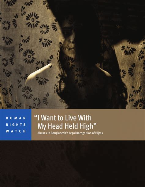 “I Want to Live With My Head Held High” .
